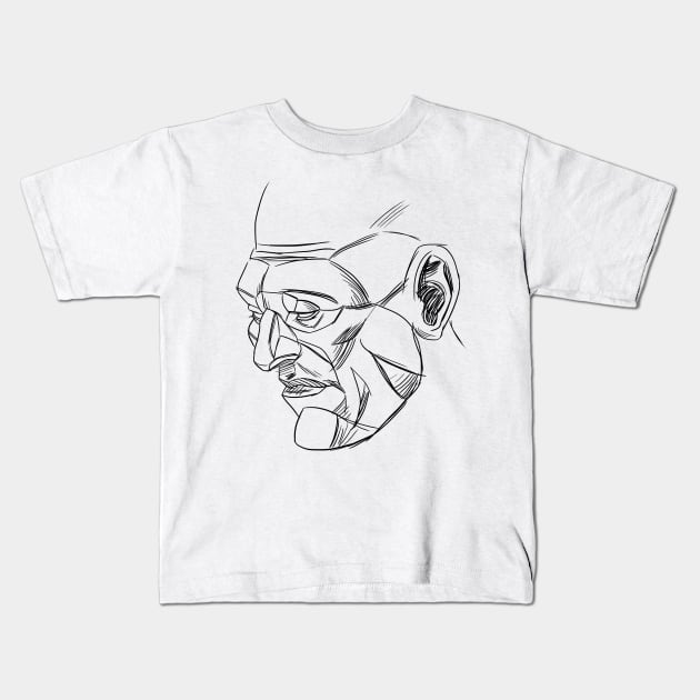 sketch face Kids T-Shirt by albertocubatas